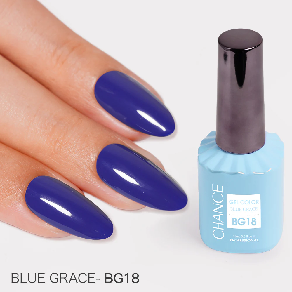 Chance Blue Grace Collection Gel Polish Set 0.5 oz #15 - (18 Colors BG01–BG18)