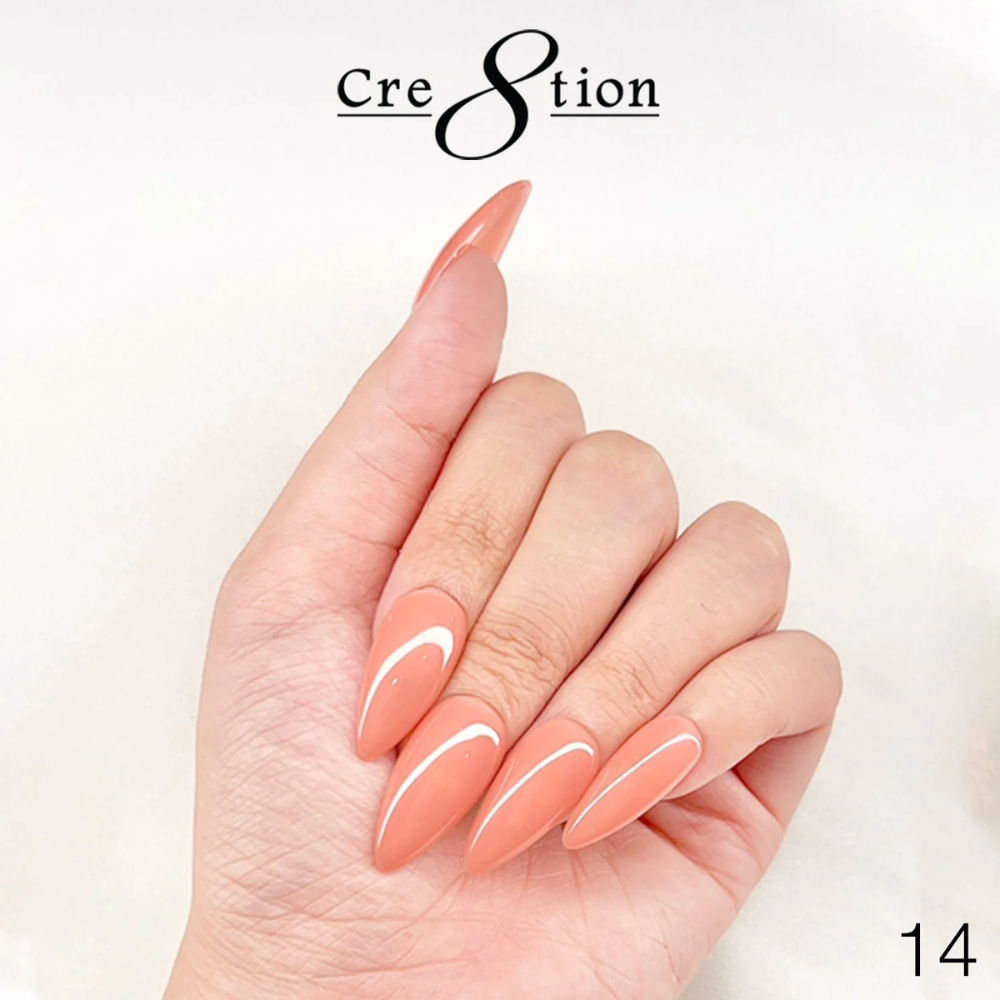 Cre8tion Gel Collection - Overlay/ Brush on Builder 0.5oz 14 Peach Popstar Glow