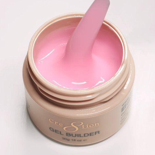 Cre8tion Overlay/Builder Gel in Jar 1oz - Hema Free/TPO Free - Low Heat - 08 Pink Love Letter