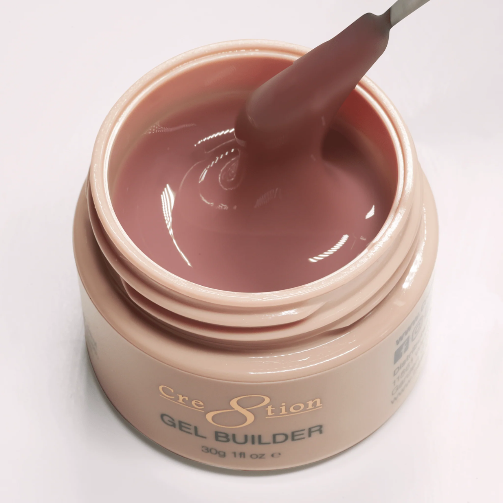 Cre8tion Overlay/Builder Gel in Jar 1oz - Hema Free/TPO Free - Low Heat - 16 Smoky Cocoa Velvet