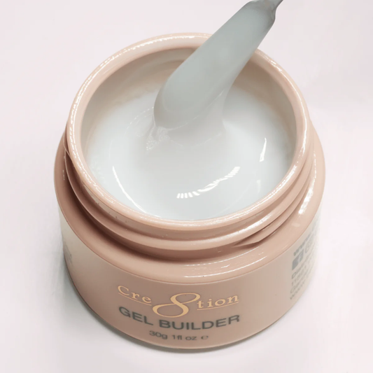 Cre8tion Overlay/Builder Gel in Jar 1oz - Hema Free/TPO Free - Low Heat - 02 Snow Quarts