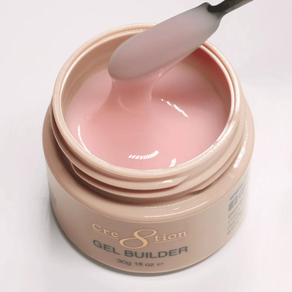 Cre8tion Overlay/Builder Gel in Jar 1oz - Hema Free/TPO Free - Low Heat - 04 Porcelain