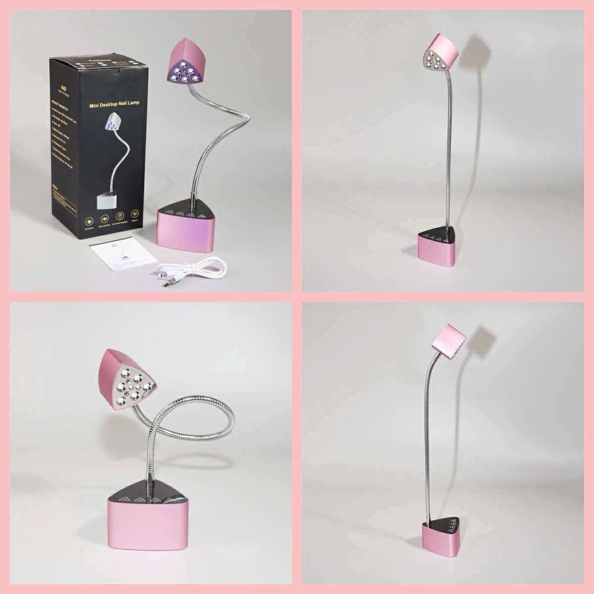 AU Nails mini desktop UV LED nail lamp flexible gooseneck curing light