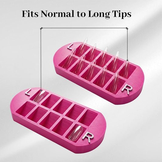 AU Nails Press-On Nail Tip Sorting Tray – Hot Pink