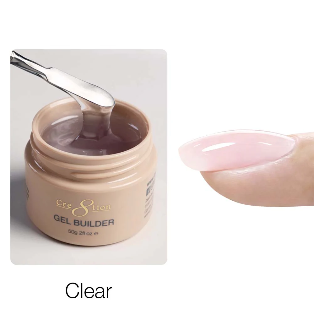 Cre8tion Overlay/Builder Gel in Jar 2oz - Hema Free/TPO Free - Low Heat - Clear