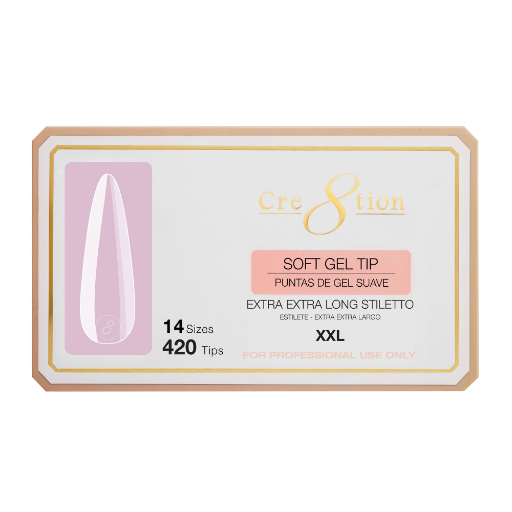 Cre8tion Soft Gel Tip - STILETTO XXL