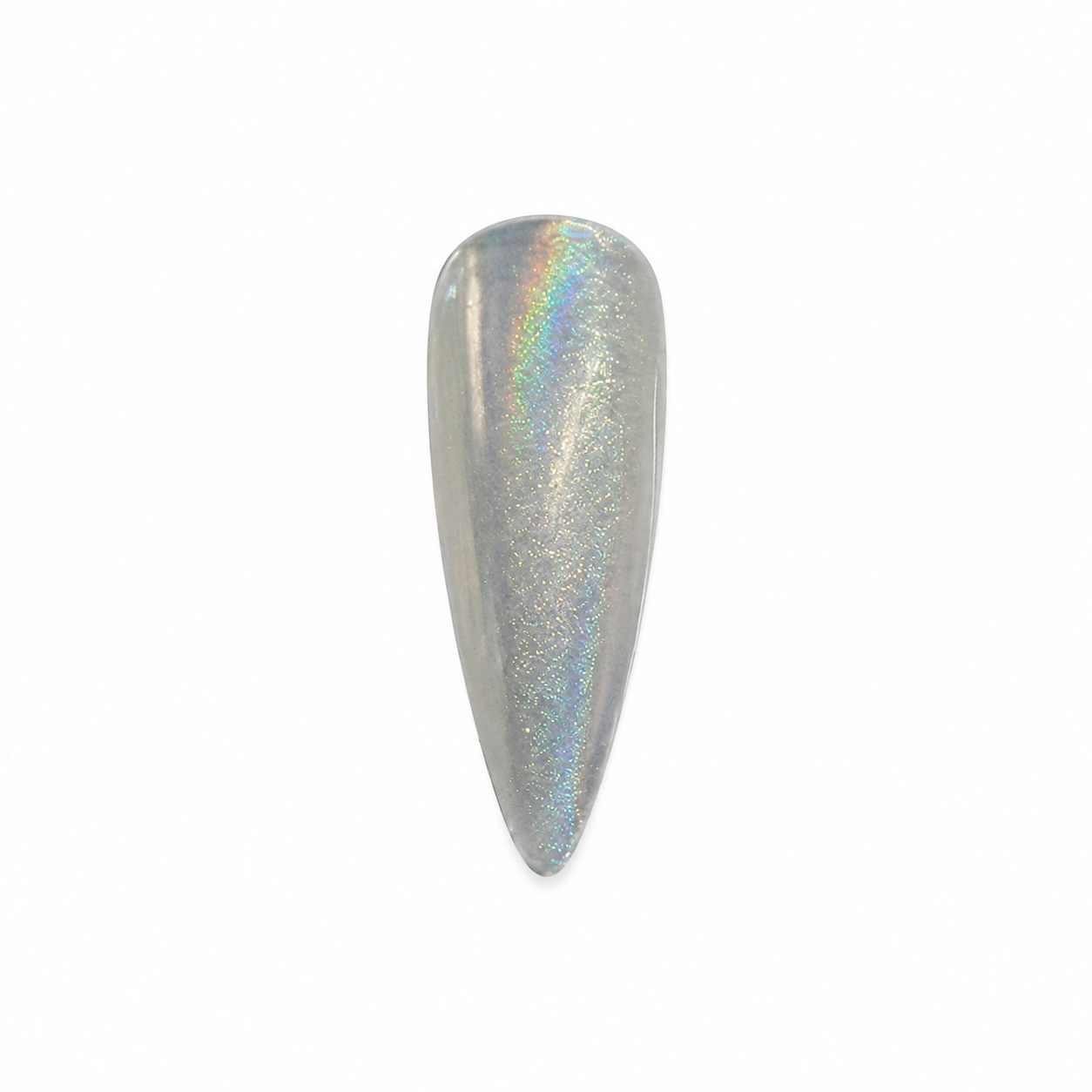 AU Nails White Rainbow Chrome Powder
