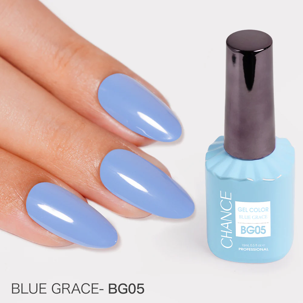 Chance Blue Grace Collection Gel Polish Set 0.5 oz #15 - (18 Colors BG01–BG18)