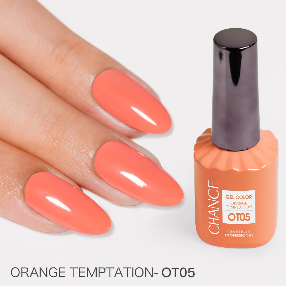 Chance Orange Temptation Collection #10 – Gel Polish Set 0.5 oz (18 Colors OT01–OT18)