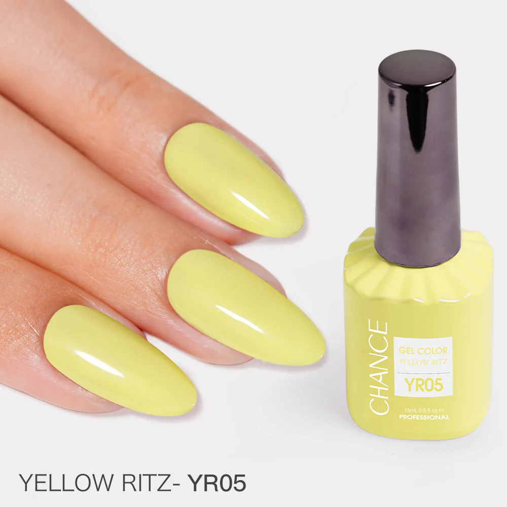 Chance Yellow Ritz Collection #12 – Gel Polish Set 0.5 oz (18 Colors YR01–YR18)