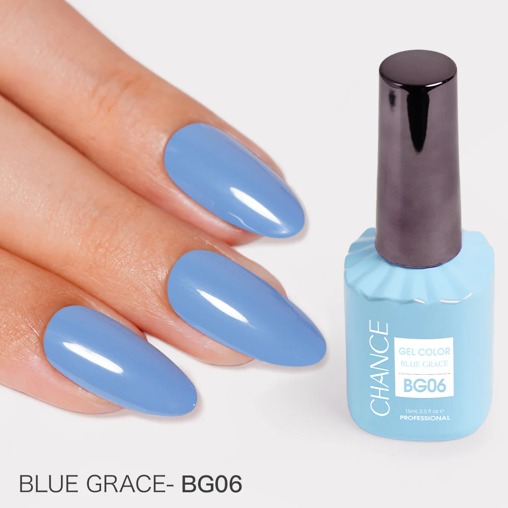 Chance Blue Grace Collection Gel Polish Set 0.5 oz #15 - (18 Colors BG01–BG18)