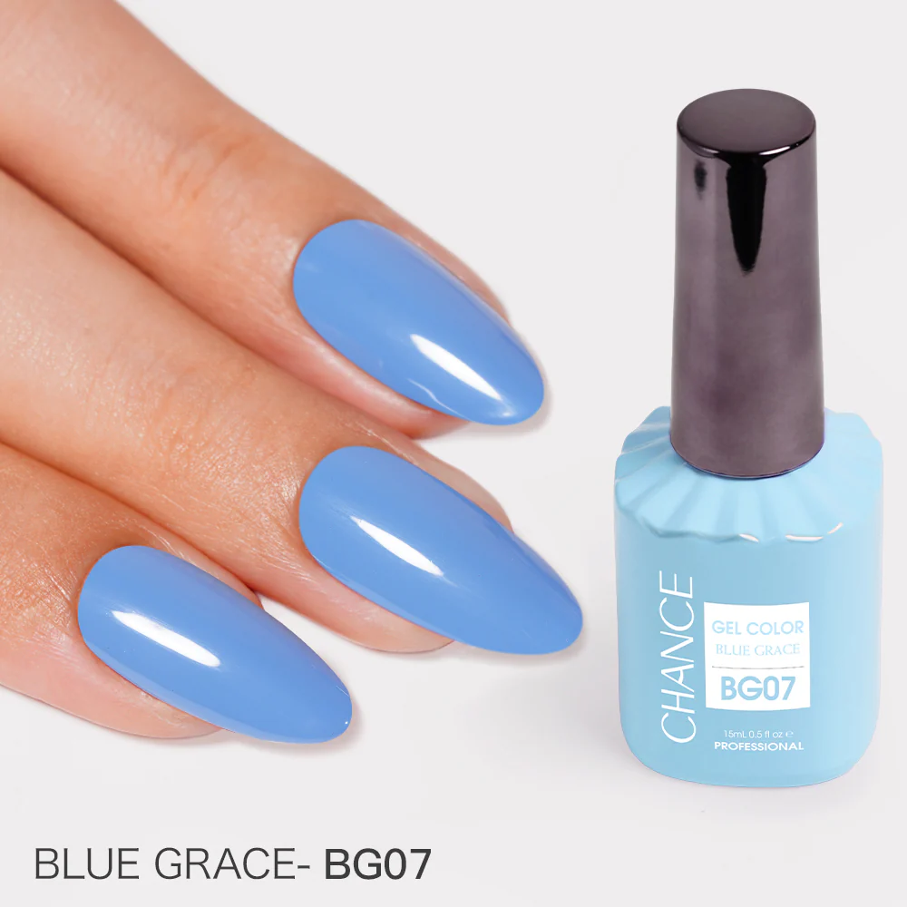 Chance Blue Grace Collection Gel Polish Set 0.5 oz #15 - (18 Colors BG01–BG18)