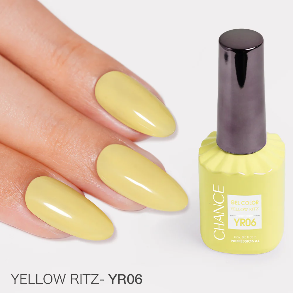 Chance Yellow Ritz Collection #12 – Gel Polish Set 0.5 oz (18 Colors YR01–YR18)