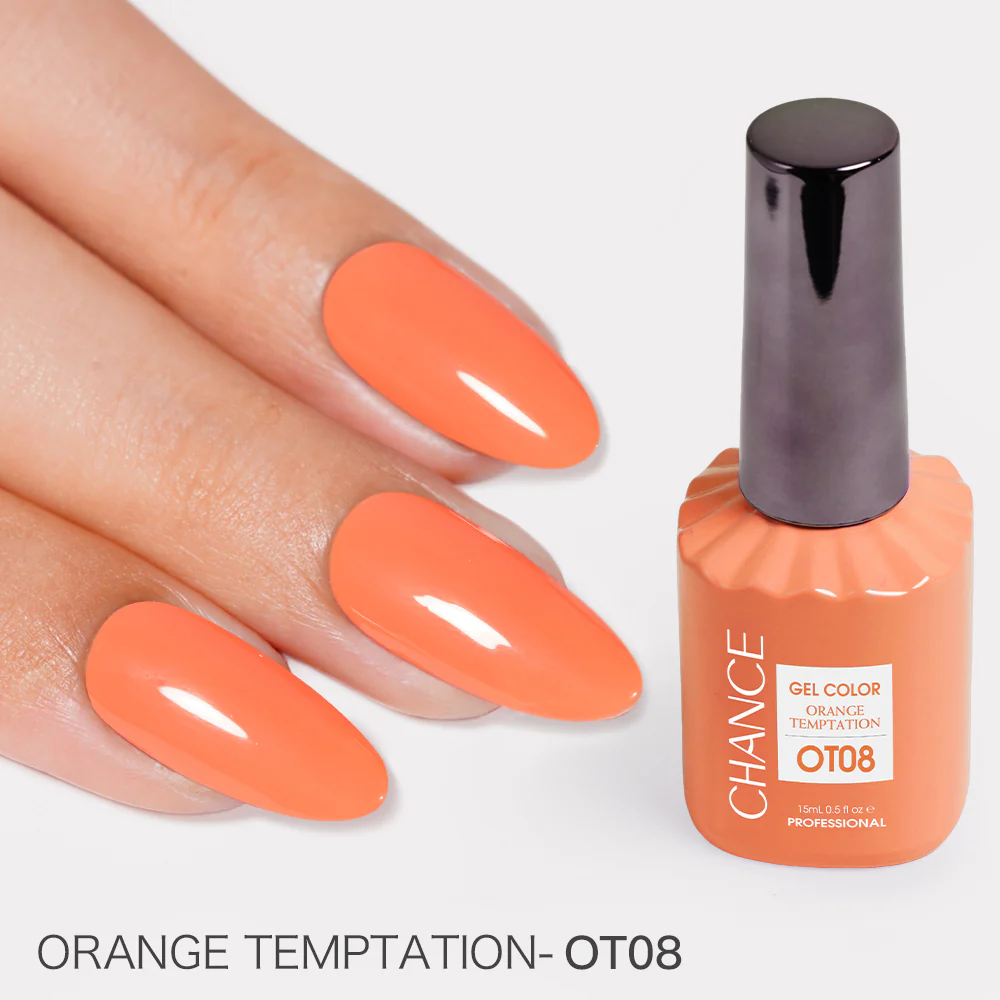 Chance Orange Temptation Collection #10 – Gel Polish Set 0.5 oz (18 Colors OT01–OT18)
