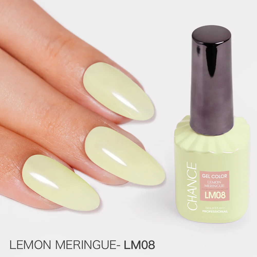 Chance Lemon Meringue Collection #11 – Gel Polish Set 0.5 oz (18 Colors LM01–LM18)