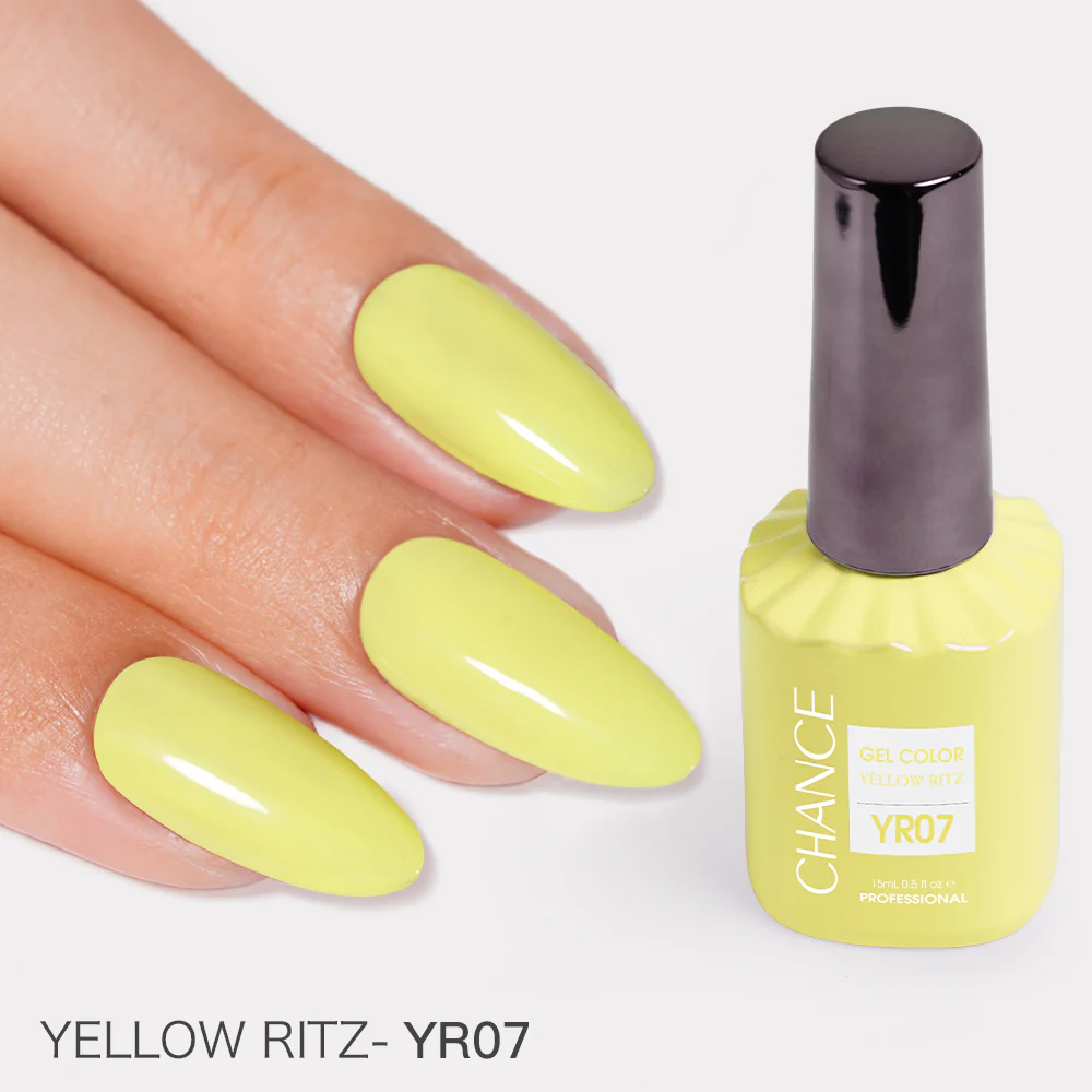 Chance Yellow Ritz Collection #12 – Gel Polish Set 0.5 oz (18 Colors YR01–YR18)