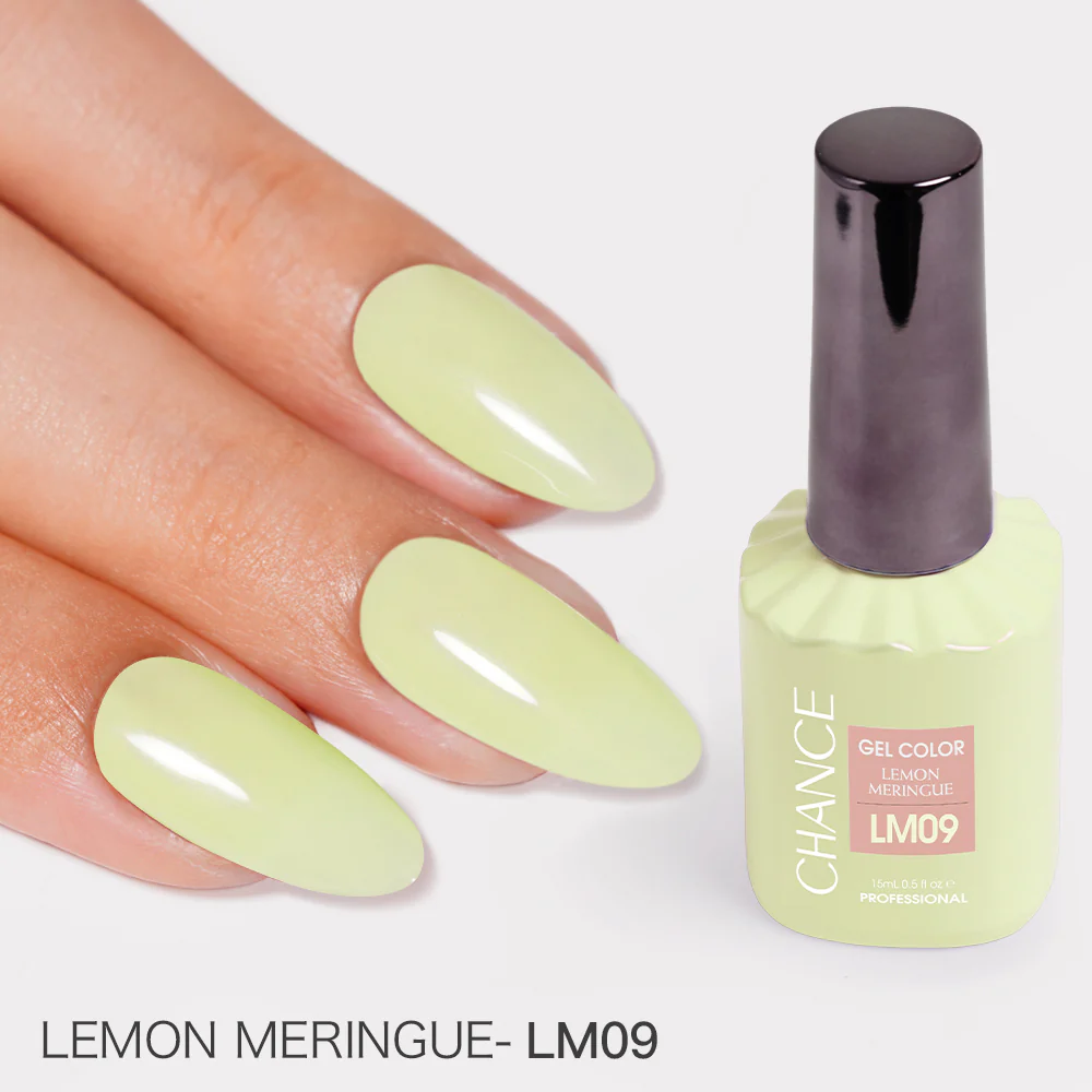 Chance Lemon Meringue Collection #11 – Gel Polish Set 0.5 oz (18 Colors LM01–LM18)