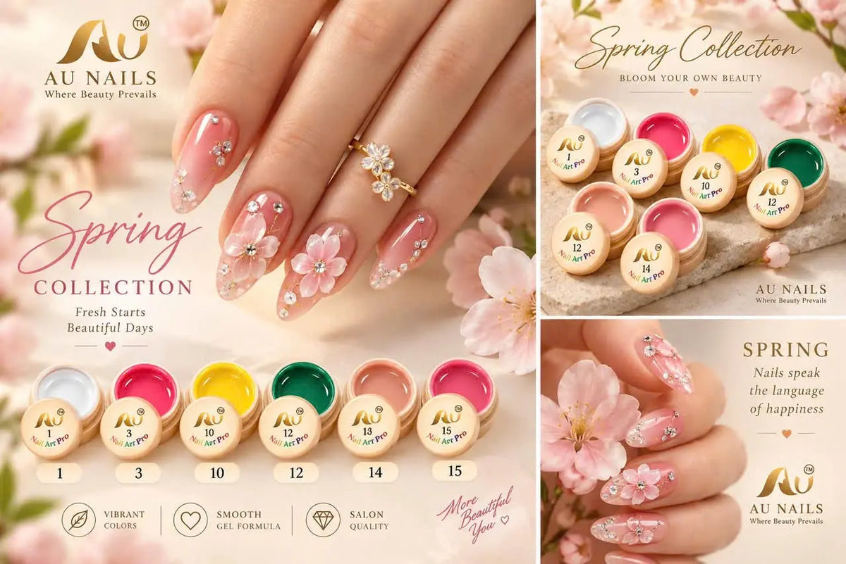 AU Nails Spring Collection with 6 fresh nail art colors