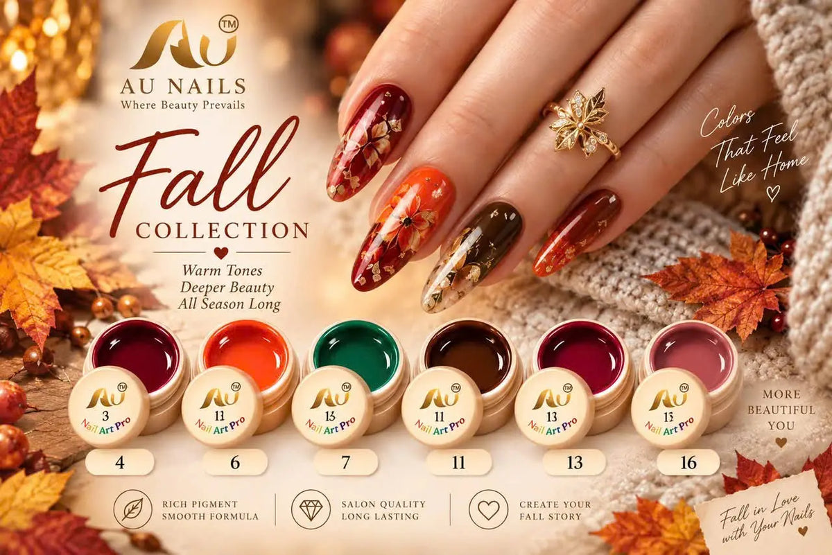 AU Nails Fall Collection with 6 warm nail art colors