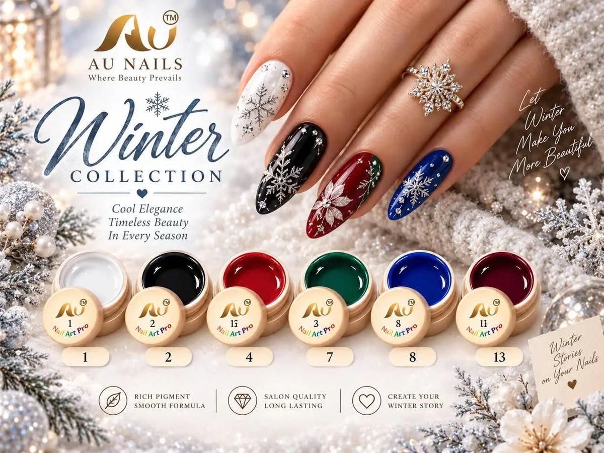 AU Nails Winter Collection with 6 nail art colors
