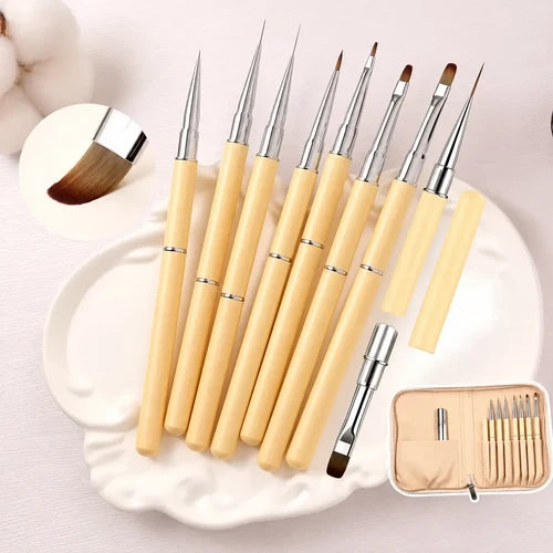 AU NAILS Premium Art Brush Set for professional nail designs