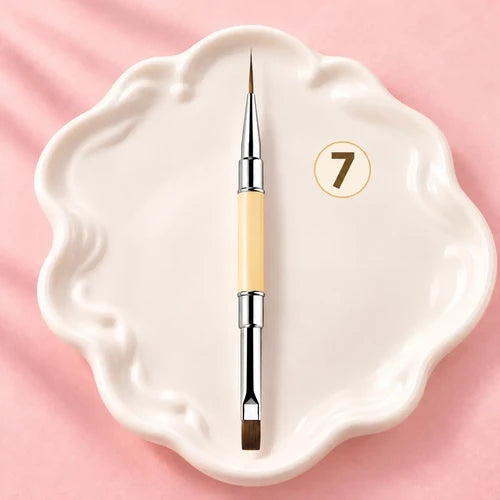 AU NAILS Premium Double-Ended Nail Art Brush No. 7