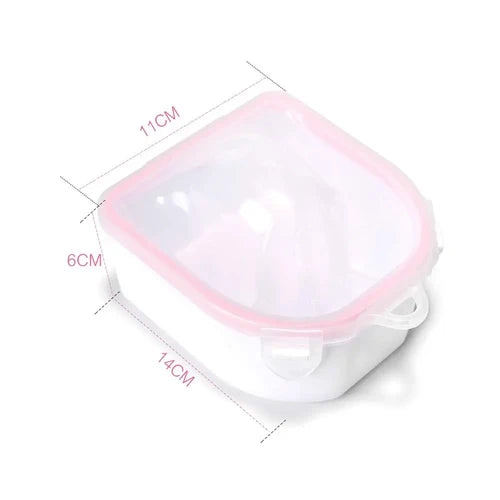 AU NAILS pink reusable acrylic manicure soak bowl