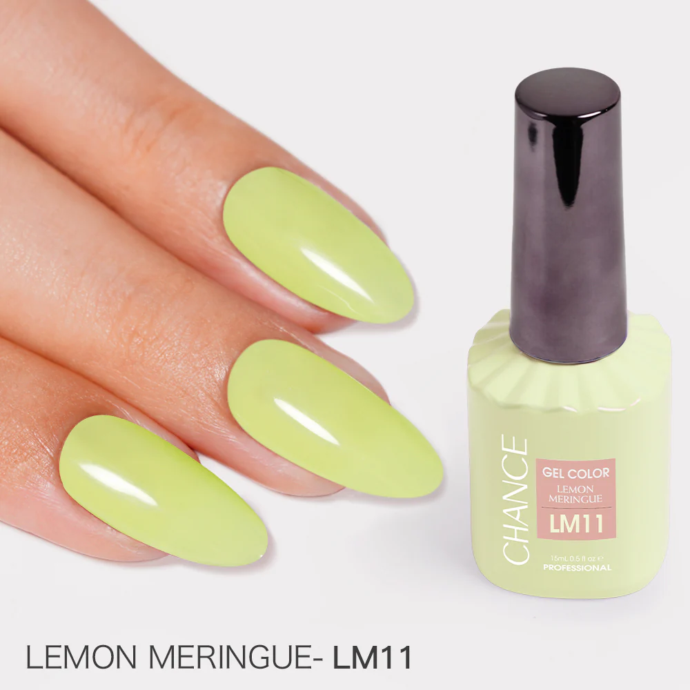 Chance Lemon Meringue Collection #11 – Gel Polish Set 0.5 oz (18 Colors LM01–LM18)
