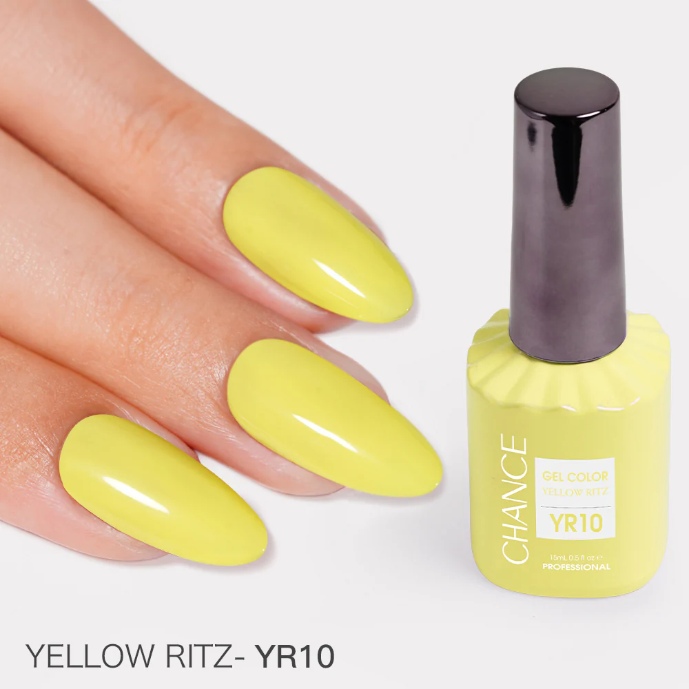 Chance Yellow Ritz Collection #12 – Gel Polish Set 0.5 oz (18 Colors YR01–YR18)