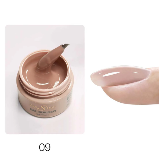 Cre8tion Overlay/Builder Gel in Jar 1oz - Hema Free/TPO Free - Low Heat - 09 Almond Blossom