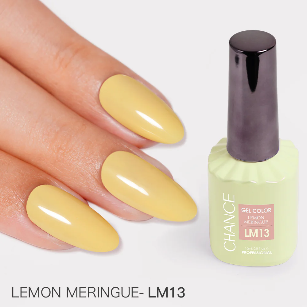 Chance Lemon Meringue Collection #11 – Gel Polish Set 0.5 oz (18 Colors LM01–LM18)