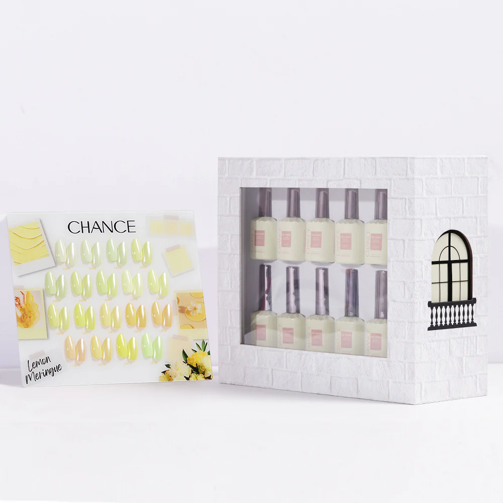Chance Lemon Meringue Collection #11 – Gel Polish Set 0.5 oz (18 Colors LM01–LM18)