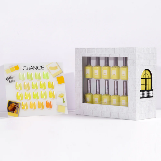 Chance Yellow Ritz Collection #12 – Gel Polish Set 0.5 oz (18 Colors YR01–YR18)