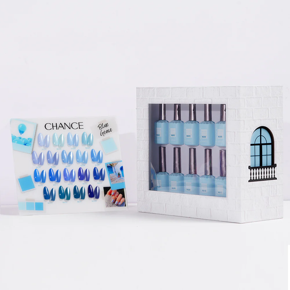Chance Blue Grace Collection Gel Polish Set 0.5 oz #15 - (18 Colors BG01–BG18)