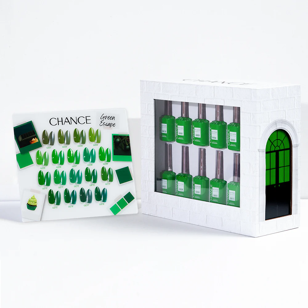 Chance Green Escape Collection #14 - Gel Polish Set 0.5 oz (18 Colors GE01-GE18)