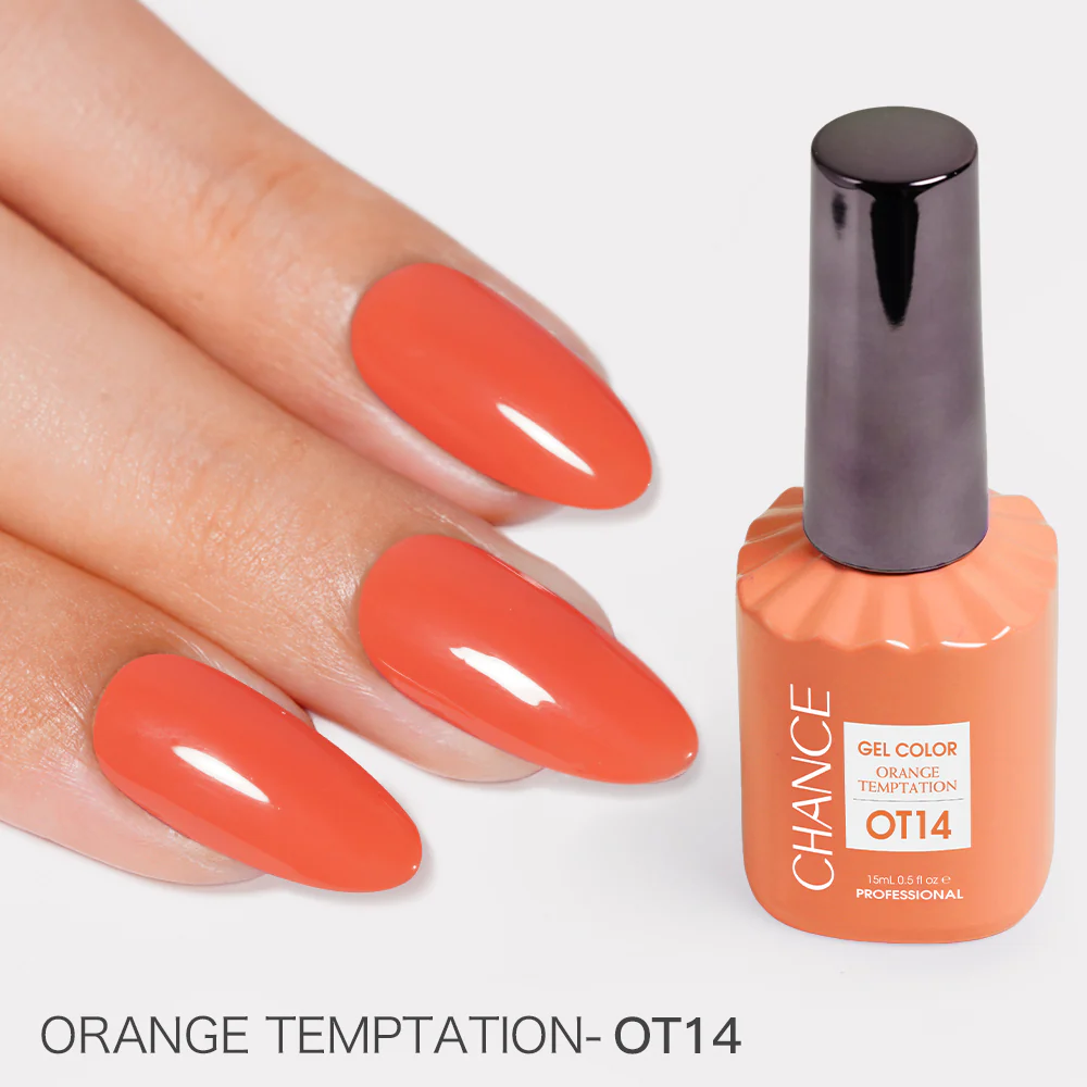 Chance Orange Temptation Collection #10 – Gel Polish Set 0.5 oz (18 Colors OT01–OT18)