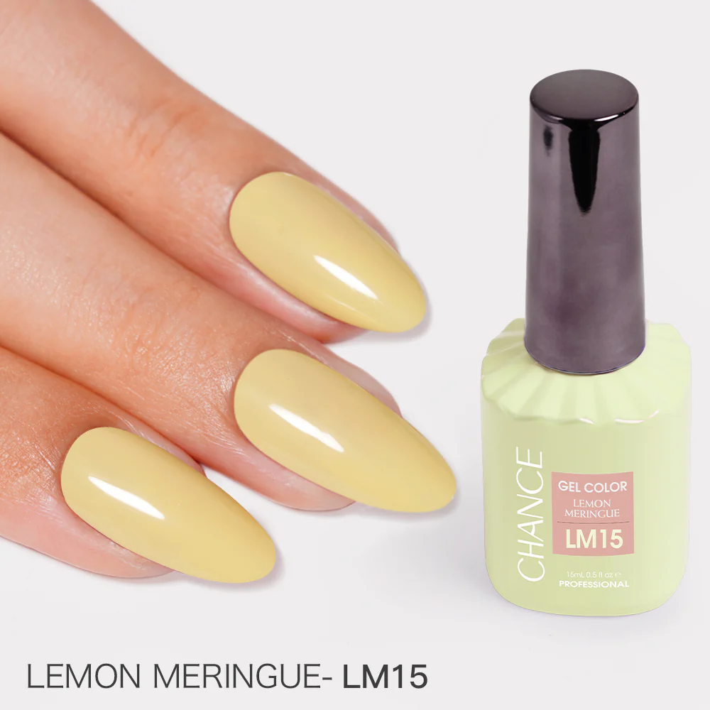 Chance Lemon Meringue Collection #11 – Gel Polish Set 0.5 oz (18 Colors LM01–LM18)