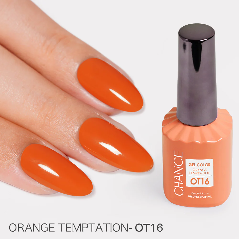 Chance Orange Temptation Collection #10 – Gel Polish Set 0.5 oz (18 Colors OT01–OT18)
