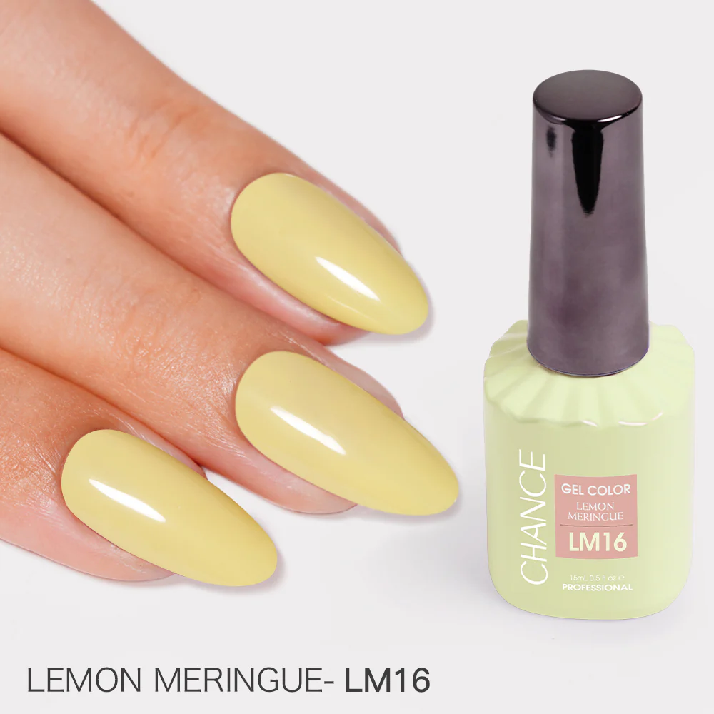 Chance Lemon Meringue Collection #11 – Gel Polish Set 0.5 oz (18 Colors LM01–LM18)