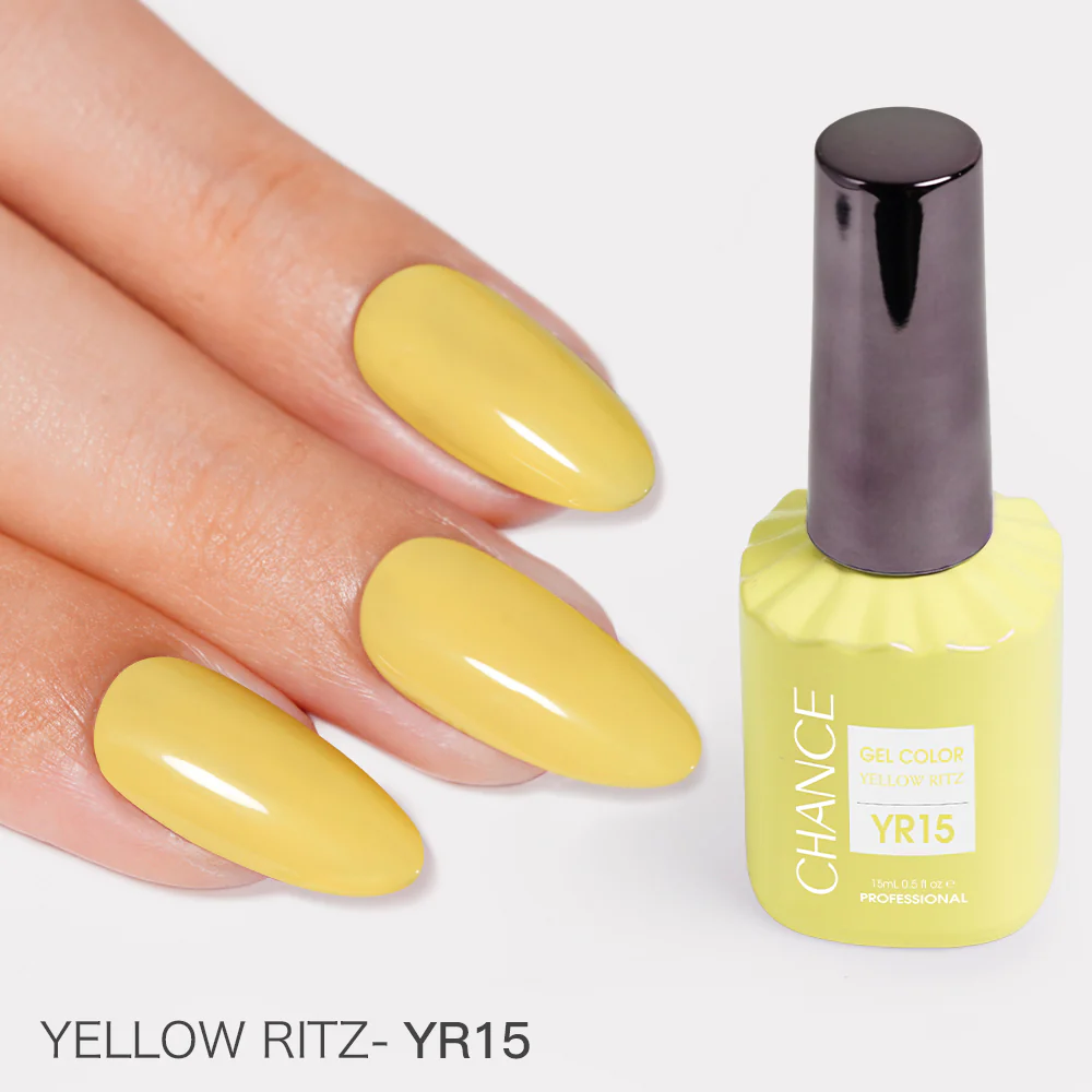 Chance Yellow Ritz Collection #12 – Gel Polish Set 0.5 oz (18 Colors YR01–YR18)