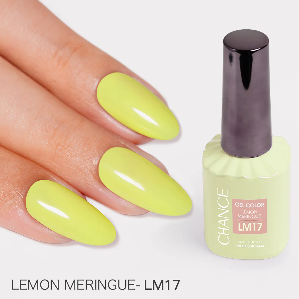 Chance Lemon Meringue Collection #11 – Gel Polish Set 0.5 oz (18 Colors LM01–LM18)