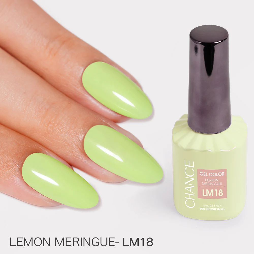 Chance Lemon Meringue Collection #11 – Gel Polish Set 0.5 oz (18 Colors LM01–LM18)