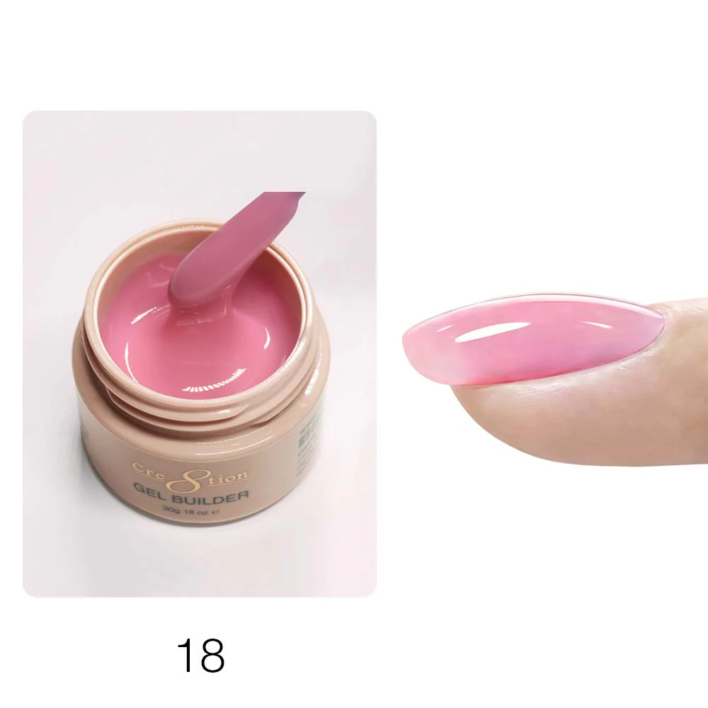 Cre8tion Overlay/Builder Gel in Jar 1oz - Hema Free/TPO Free - Low Heat - 18 Macaron Sugar Kiss