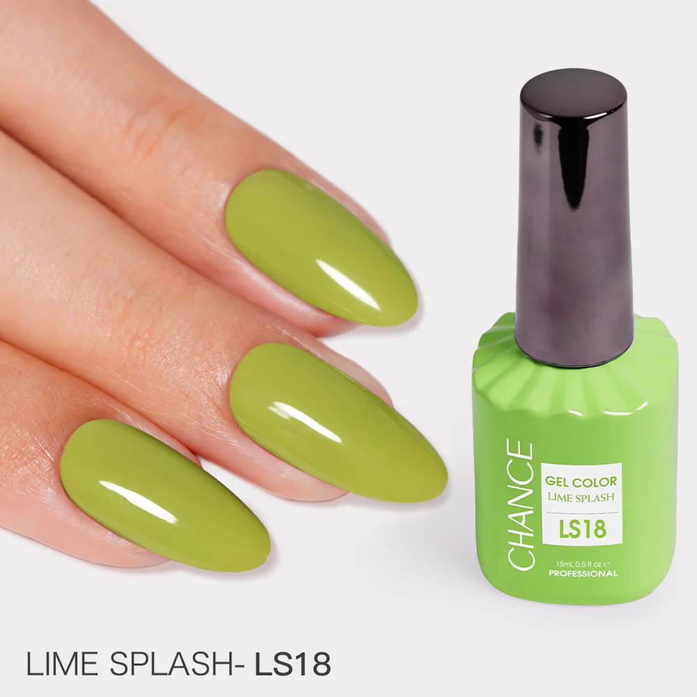 Chance Lime Splash Collection #13 - Gel Polish Set 0.5 oz (18 Colors LS01-LS18)