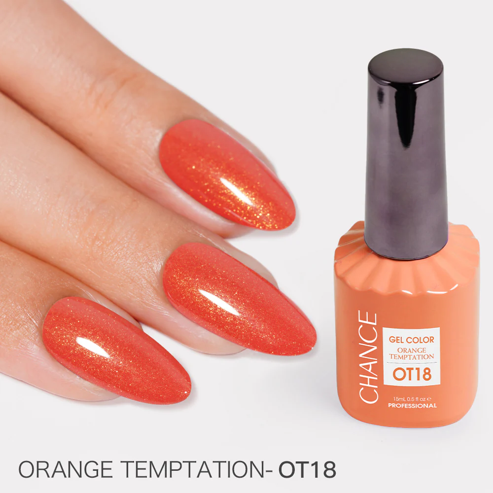 Chance Orange Temptation Collection #10 – Gel Polish Set 0.5 oz (18 Colors OT01–OT18)