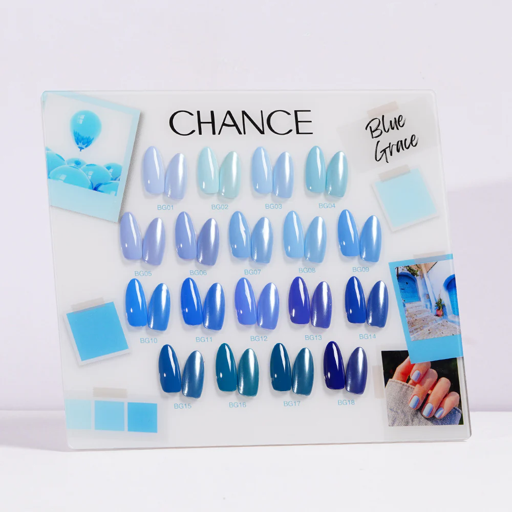 Chance Blue Grace Collection Gel Polish Set 0.5 oz #15 - (18 Colors BG01–BG18)