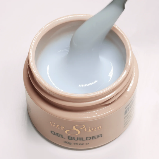 Cre8tion Overlay/Builder Gel in Jar 1oz - Hema Free/TPO Free - Low Heat - 01 Cloud Whisper