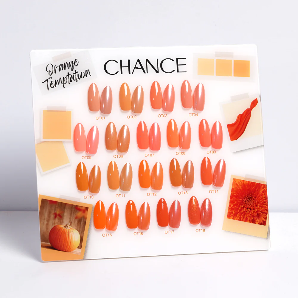 Chance Orange Temptation Collection #10 – Gel Polish Set 0.5 oz (18 Colors OT01–OT18)