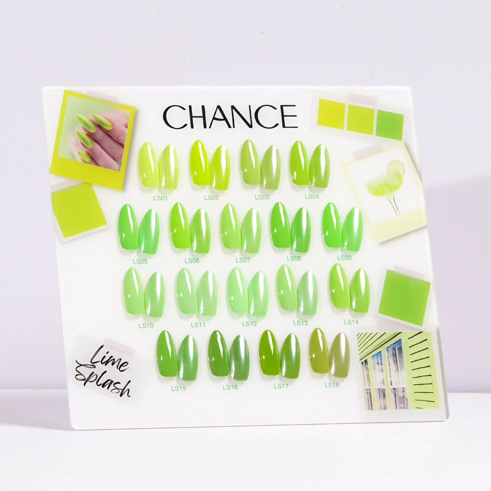 Chance Lime Splash Collection #13 - Gel Polish Set 0.5 oz (18 Colors LS01-LS18)