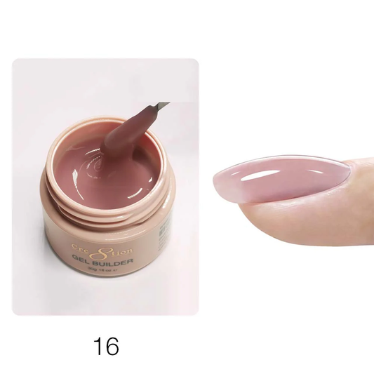 Cre8tion Overlay/Builder Gel in Jar 1oz - Hema Free/TPO Free - Low Heat - 16 Smoky Cocoa Velvet